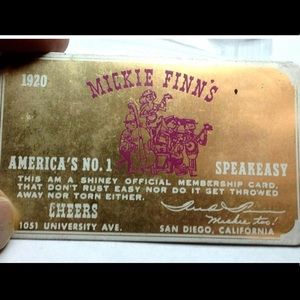 Collector's Item Mickie Finn's San Diego 1966 Card